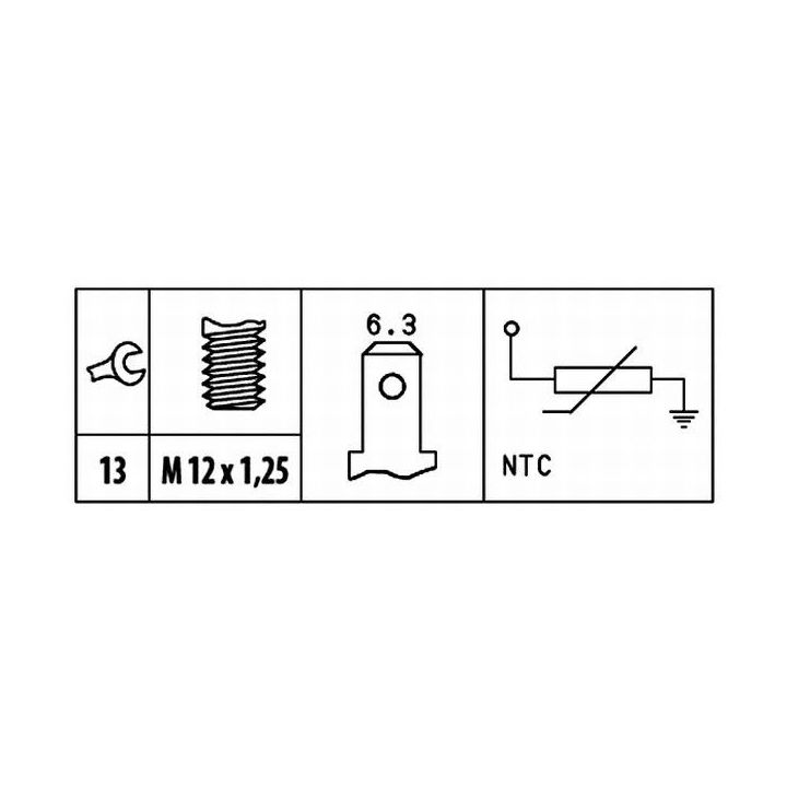 Siuntimo blokas, aušinimo skysčio temperatūra HELLA 6PT 009 309-491