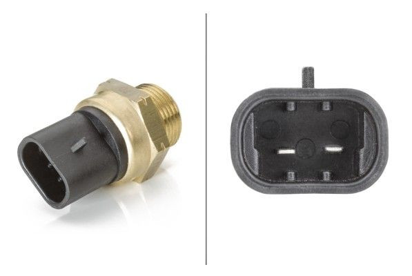 Temperatūros jungiklis, radiatoriaus ventiliatorius HELLA 6ZT 007 835-191