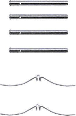 Priedų komplektas, diskinių stabdžių trinkelės HELLA 8DZ 355 202-221