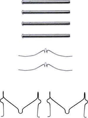 Priedų komplektas, diskinių stabdžių trinkelės HELLA 8DZ 355 202-331