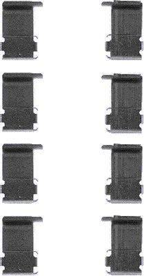 Priedų komplektas, diskinių stabdžių trinkelės HELLA 8DZ 355 202-441