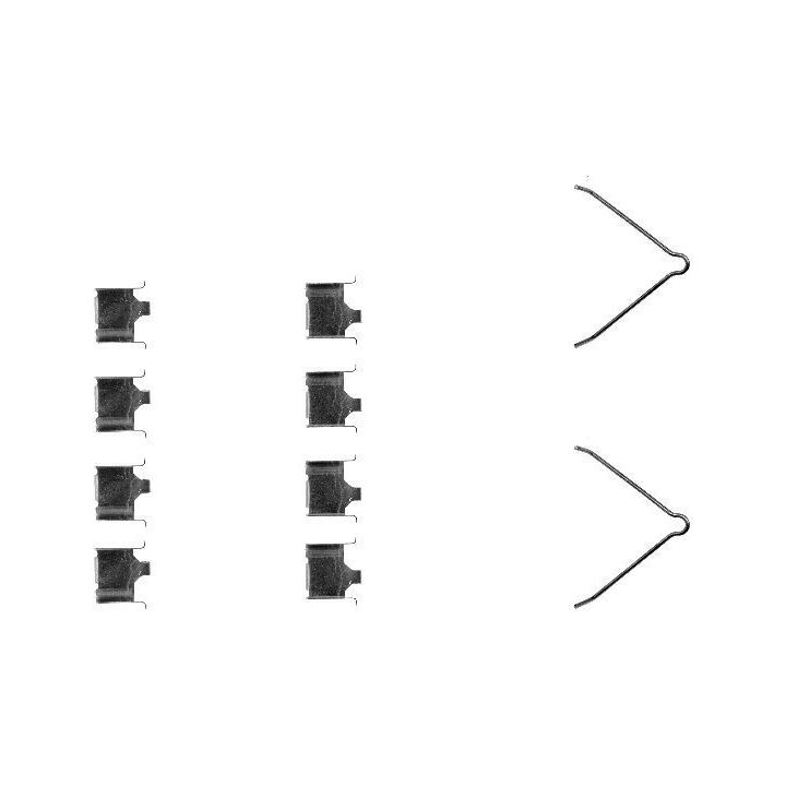Priedų komplektas, diskinių stabdžių trinkelės HELLA 8DZ 355 202-451