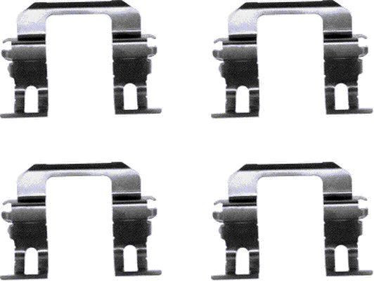 Priedų komplektas, diskinių stabdžių trinkelės HELLA 8DZ 355 202-981