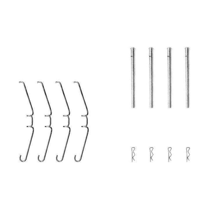 Priedų komplektas, diskinių stabdžių trinkelės HELLA 8DZ 355 204-011