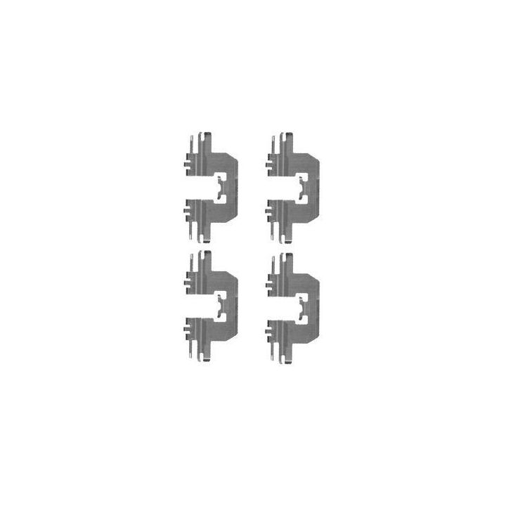 Priedų komplektas, diskinių stabdžių trinkelės HELLA 8DZ 355 204-601