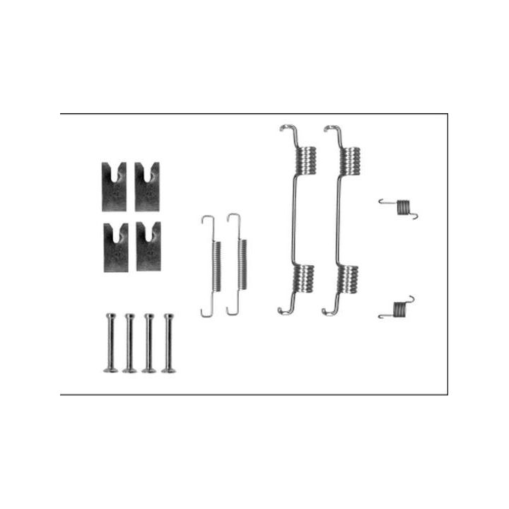 Priedų komplektas, stovėjimo stabdžių trinkelės HELLA 8DZ 355 206-121