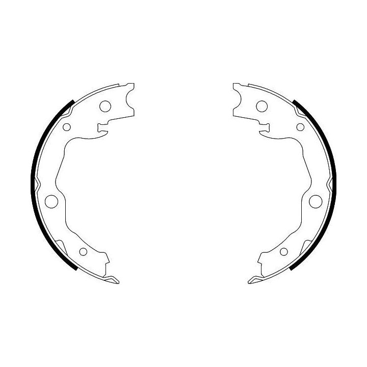 Stabdžių trinkelių komplektas, stovėjimo stabdis HELLA 8DA 355 050-031