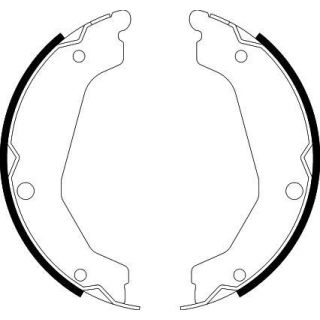 Stabdžių trinkelių komplektas, stovėjimo stabdis HELLA 8DA 355 050-051