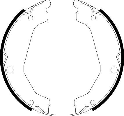 Stabdžių trinkelių komplektas, stovėjimo stabdis HELLA 8DA 355 050-051