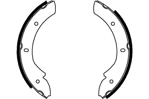 Stabdžių trinkelių komplektas, stovėjimo stabdis HELLA 8DA 355 050-101