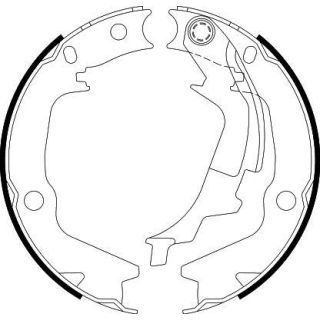Stabdžių trinkelių komplektas, stovėjimo stabdis HELLA 8DA 355 050-131