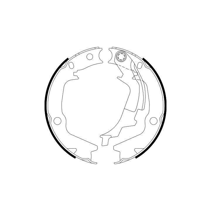 Stabdžių trinkelių komplektas, stovėjimo stabdis HELLA 8DA 355 050-131