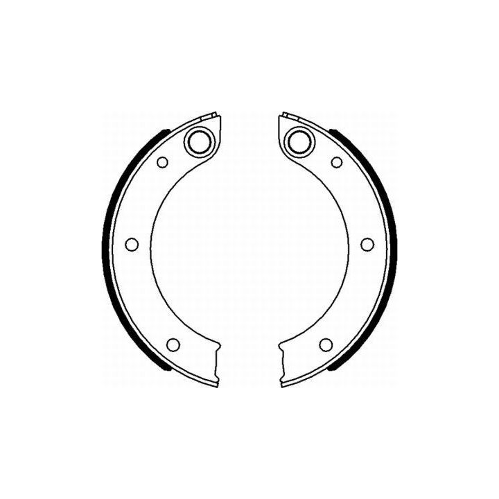 Stabdžių trinkelių komplektas, stovėjimo stabdis HELLA 8DA 355 050-151