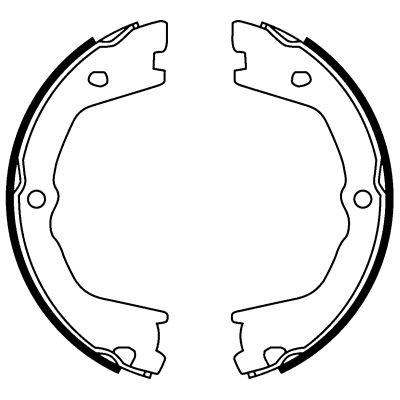 Stabdžių trinkelių komplektas, stovėjimo stabdis HELLA 8DA 355 050-231