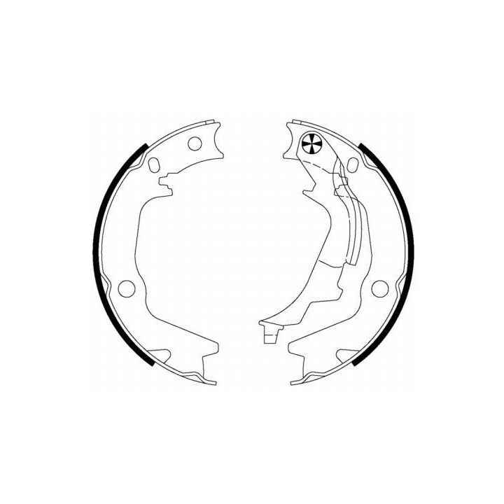 Stabdžių trinkelių komplektas, stovėjimo stabdis HELLA 8DA 355 050-261