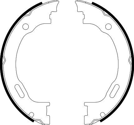 Stabdžių trinkelių komplektas, stovėjimo stabdis HELLA 8DA 355 050-451