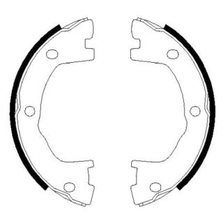 Stabdžių trinkelių komplektas, stovėjimo stabdis HELLA 8DA 355 050-501