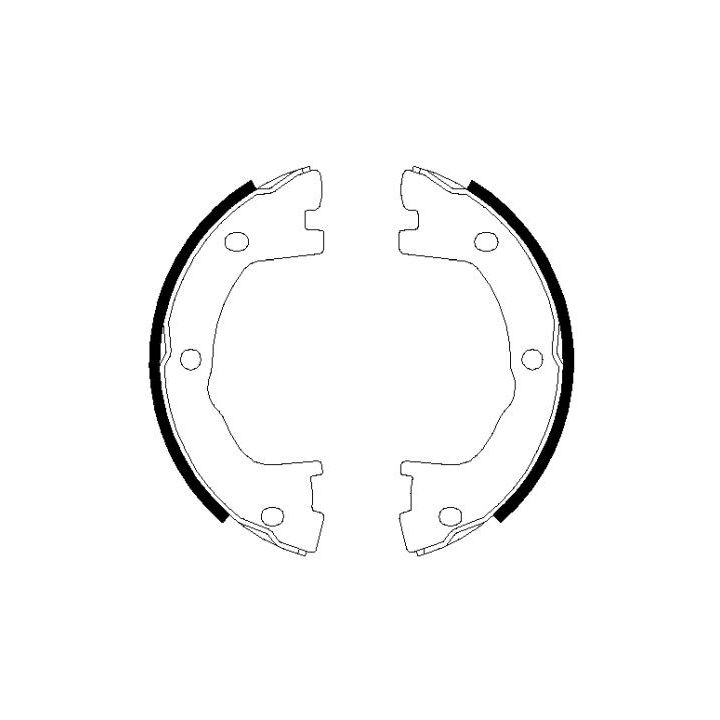 Stabdžių trinkelių komplektas, stovėjimo stabdis HELLA 8DA 355 050-501