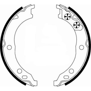 Stabdžių trinkelių komplektas, stovėjimo stabdis HELLA 8DA 355 050-671