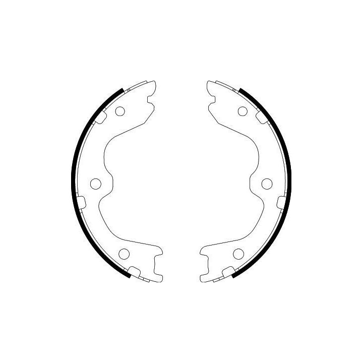 Stabdžių trinkelių komplektas, stovėjimo stabdis HELLA 8DA 355 050-691