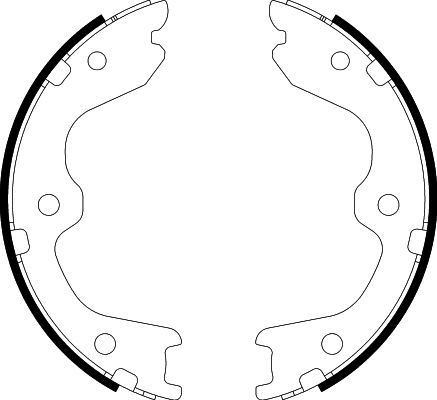 Stabdžių trinkelių komplektas, stovėjimo stabdis HELLA 8DA 355 050-691