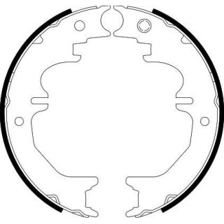 Stabdžių trinkelių komplektas, stovėjimo stabdis HELLA 8DA 355 050-711