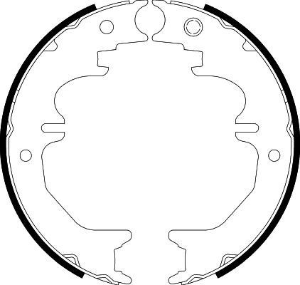 Stabdžių trinkelių komplektas, stovėjimo stabdis HELLA 8DA 355 050-711
