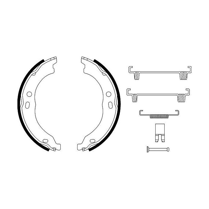 Stabdžių trinkelių komplektas, stovėjimo stabdis HELLA 8DA 355 050-751