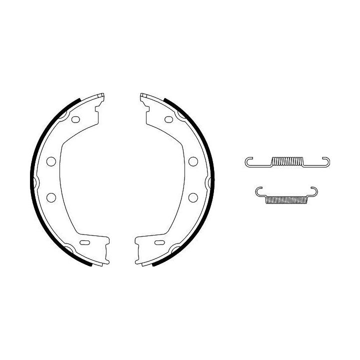 Stabdžių trinkelių komplektas, stovėjimo stabdis HELLA 8DA 355 050-801