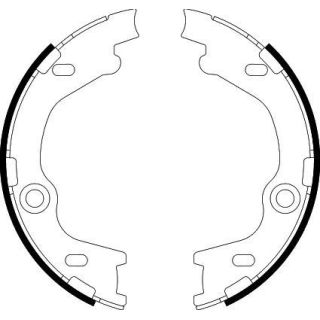 Stabdžių trinkelių komplektas, stovėjimo stabdis HELLA 8DA 355 050-811