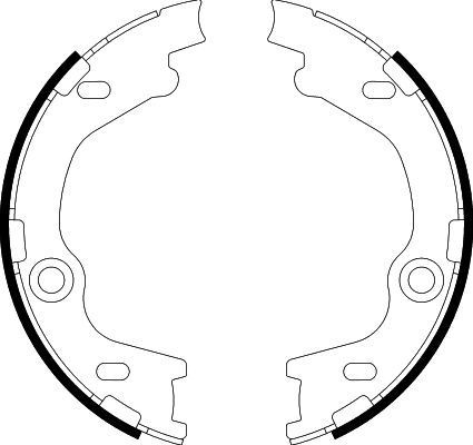 Stabdžių trinkelių komplektas, stovėjimo stabdis HELLA 8DA 355 050-811