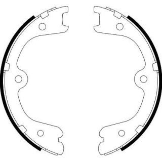 Stabdžių trinkelių komplektas, stovėjimo stabdis HELLA 8DA 355 050-851