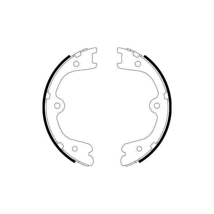 Stabdžių trinkelių komplektas, stovėjimo stabdis HELLA 8DA 355 050-851