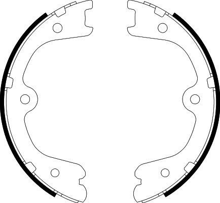 Stabdžių trinkelių komplektas, stovėjimo stabdis HELLA 8DA 355 050-851