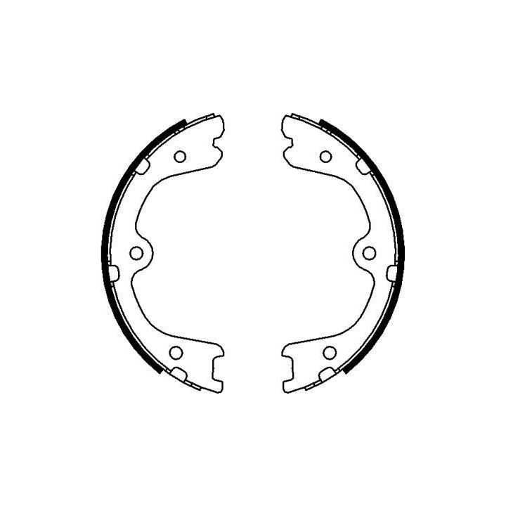 Stabdžių trinkelių komplektas, stovėjimo stabdis HELLA 8DA 355 050-861