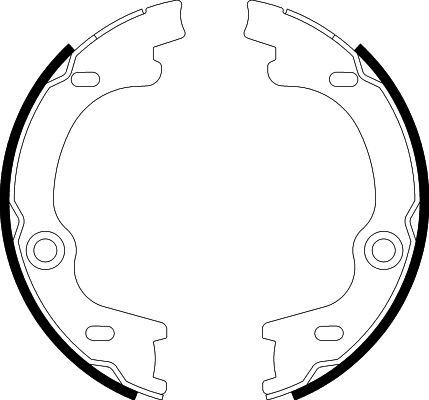 Stabdžių trinkelių komplektas, stovėjimo stabdis HELLA 8DA 355 050-881