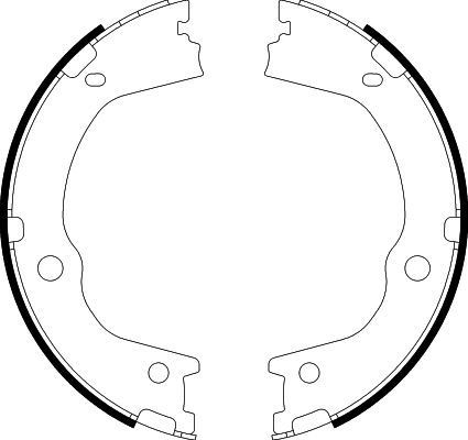 Stabdžių trinkelių komplektas, stovėjimo stabdis HELLA 8DA 355 050-931