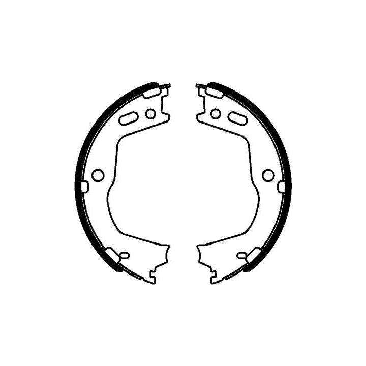 Stabdžių trinkelių komplektas, stovėjimo stabdis HELLA 8DA 355 050-981