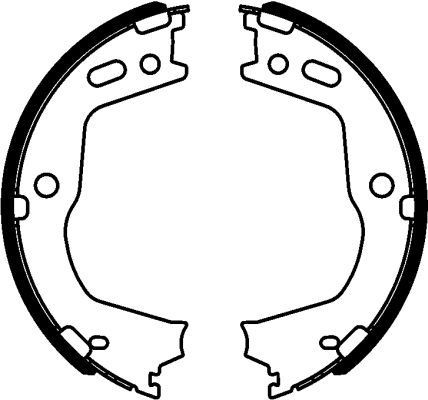 Stabdžių trinkelių komplektas, stovėjimo stabdis HELLA 8DA 355 050-981