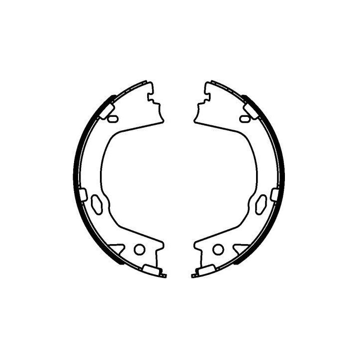 Stabdžių trinkelių komplektas, stovėjimo stabdis HELLA 8DA 355 051-081