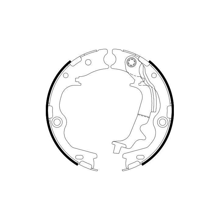 Stabdžių trinkelių komplektas, stovėjimo stabdis HELLA 8DA 355 051-091