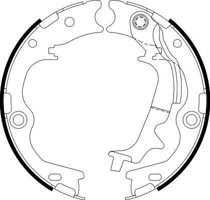 Stabdžių trinkelių komplektas, stovėjimo stabdis HELLA 8DA 355 051-091