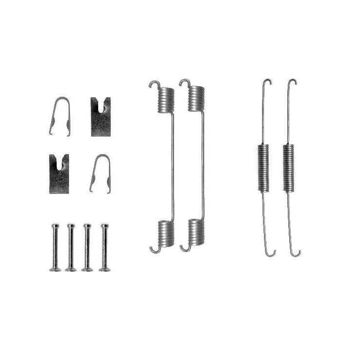 Priedų komplektas, stabdžių trinkelės HELLA 8DZ 355 200-541