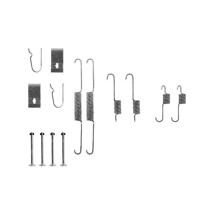 Priedų komplektas, stabdžių trinkelės HELLA 8DZ 355 200-551