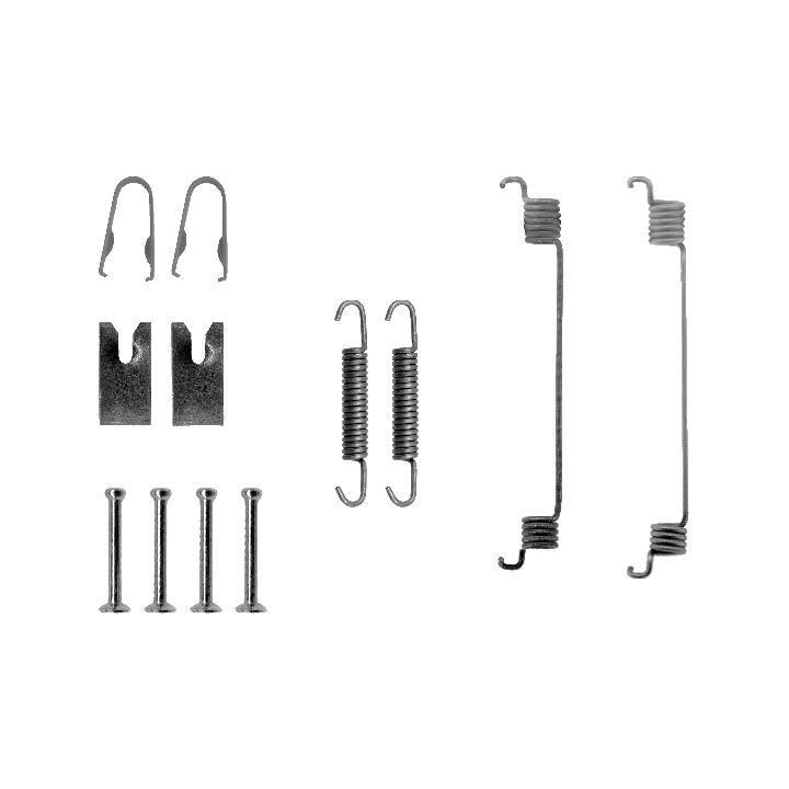 Priedų komplektas, stabdžių trinkelės HELLA 8DZ 355 200-581