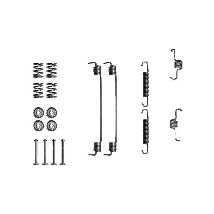Priedų komplektas, stabdžių trinkelės HELLA 8DZ 355 200-671