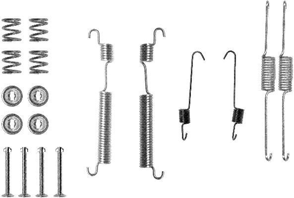 Priedų komplektas, stabdžių trinkelės HELLA 8DZ 355 200-691