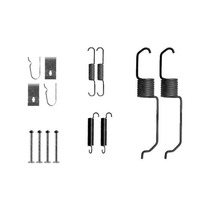 Priedų komplektas, stabdžių trinkelės HELLA 8DZ 355 200-961