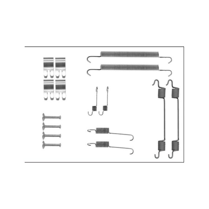Priedų komplektas, stabdžių trinkelės HELLA 8DZ 355 205-841