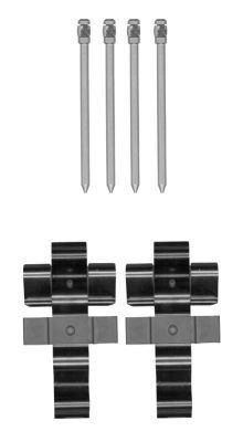 Priedų komplektas, stabdžių apkaba HELLA 8DZ 355 205-431